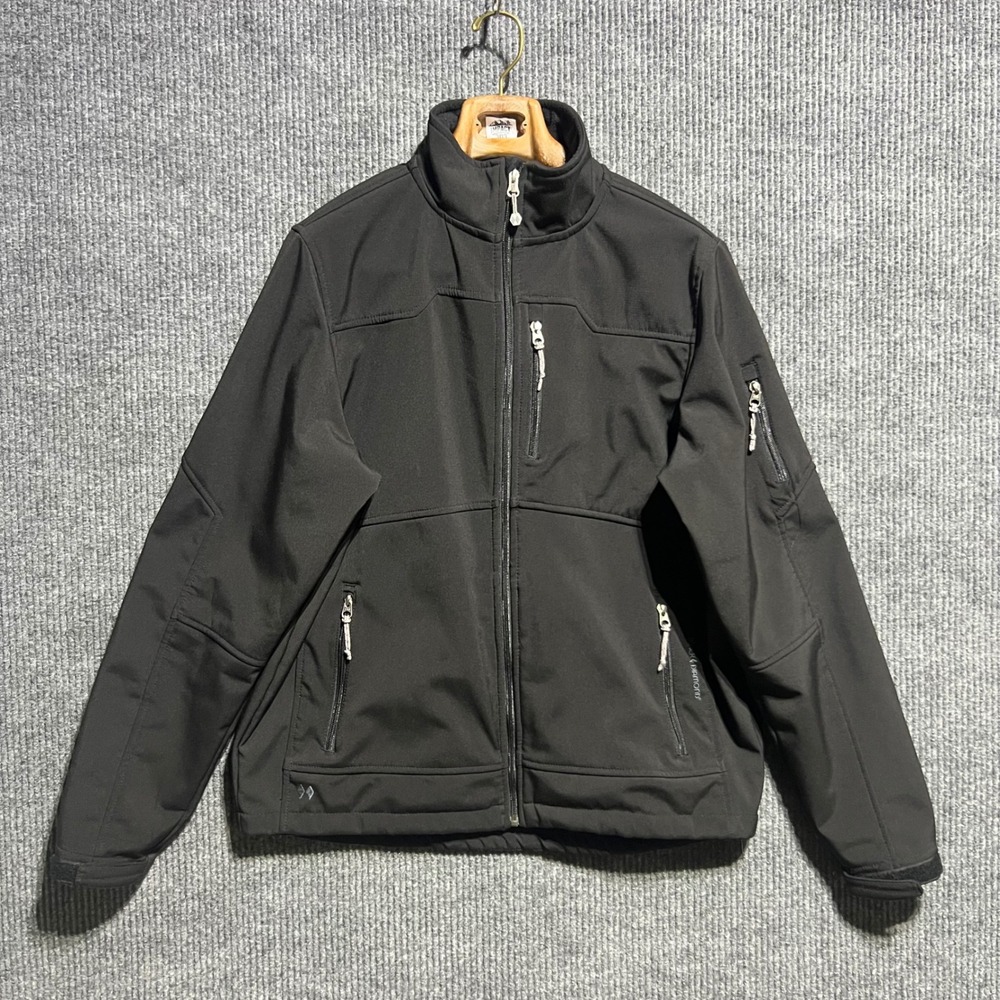 Black Diamond‎ Softshell Jacket Mens Large Black Full Zip Fleece Lined Outdoor